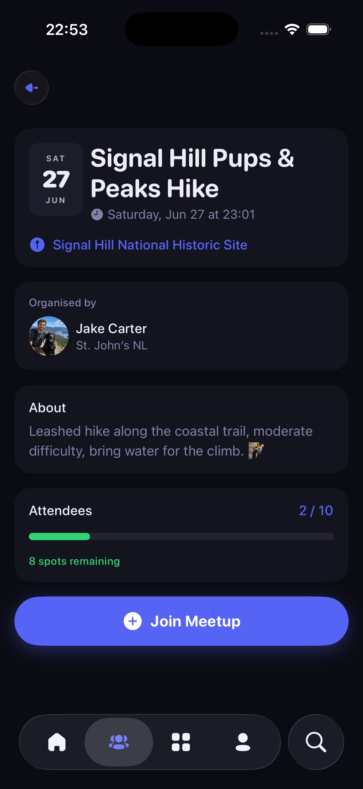 Barkr meetup details